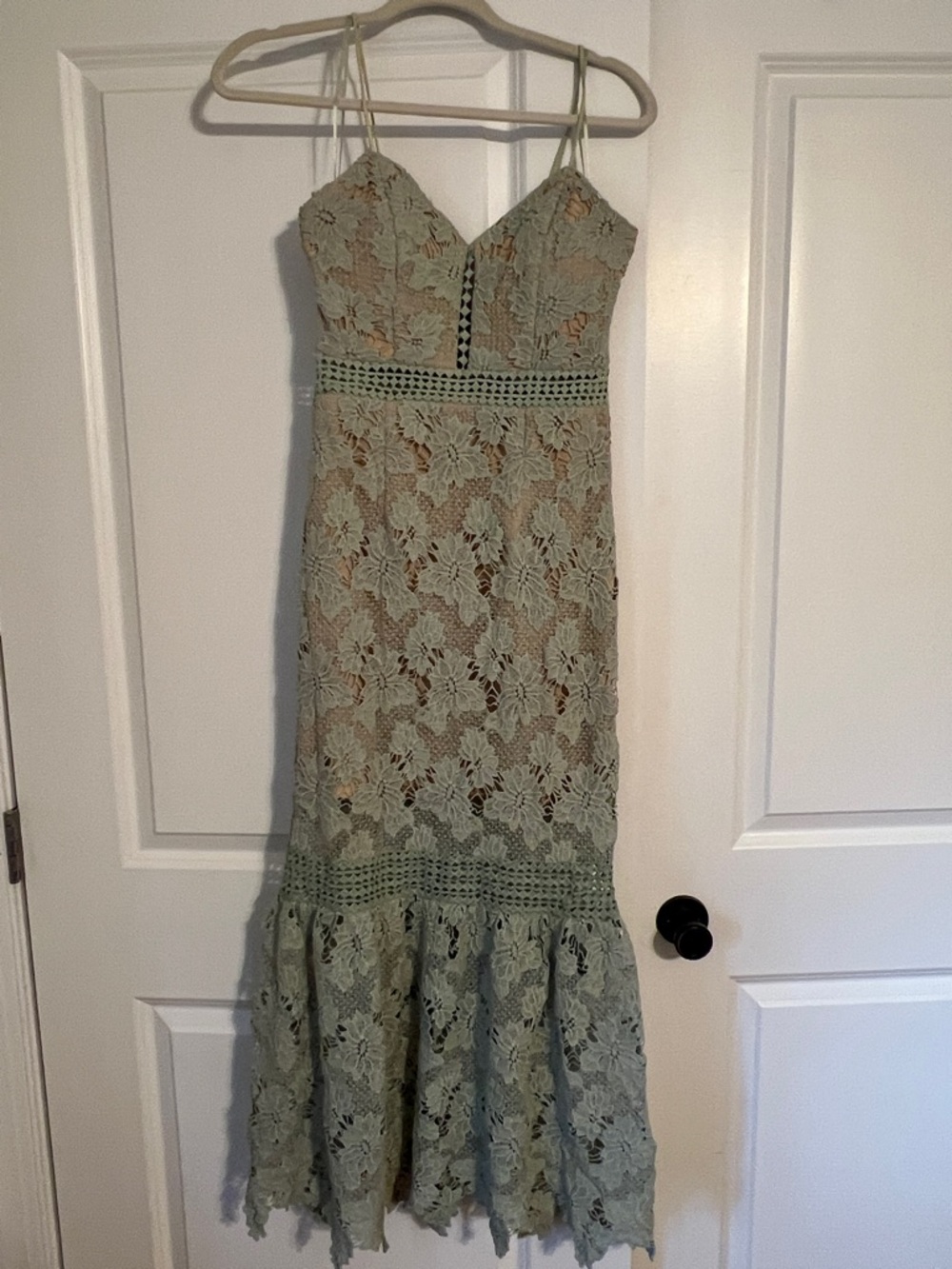 ASOS Love Triangle Cami Strap Lace Dress Peplum